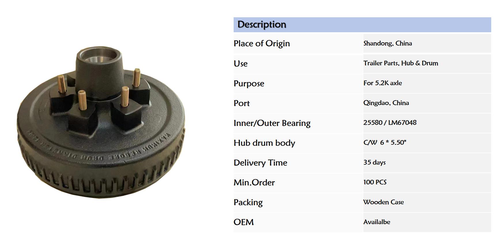 Brake Drum Kit 6 on 5.50  For 5200 LBS Axle.jpg